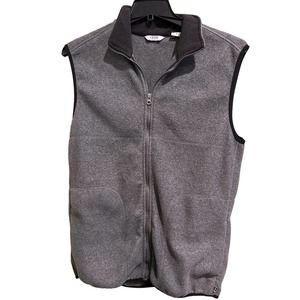 IZOD Men’s Fleece Vest Size Medium Gray EUC